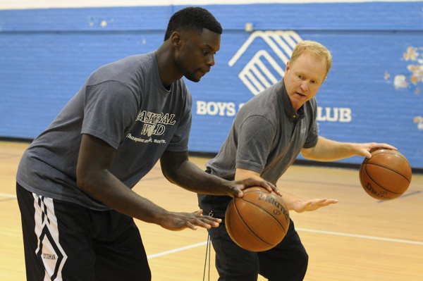 Paul Wissel with Lance Stephenson